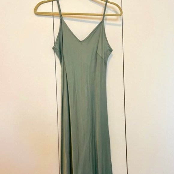 Sage Green Slip Dress - Picture 2 of 5